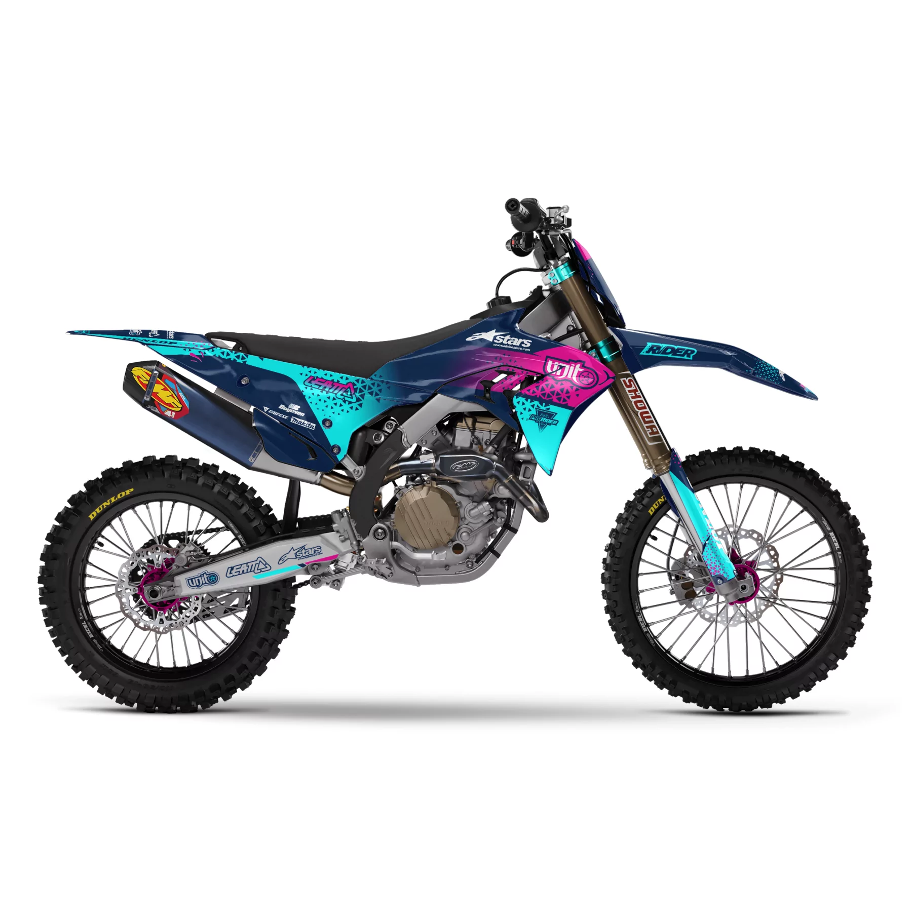 Stickerset moto STICKERSET MOTOCROSS DUCATI | Unit navy