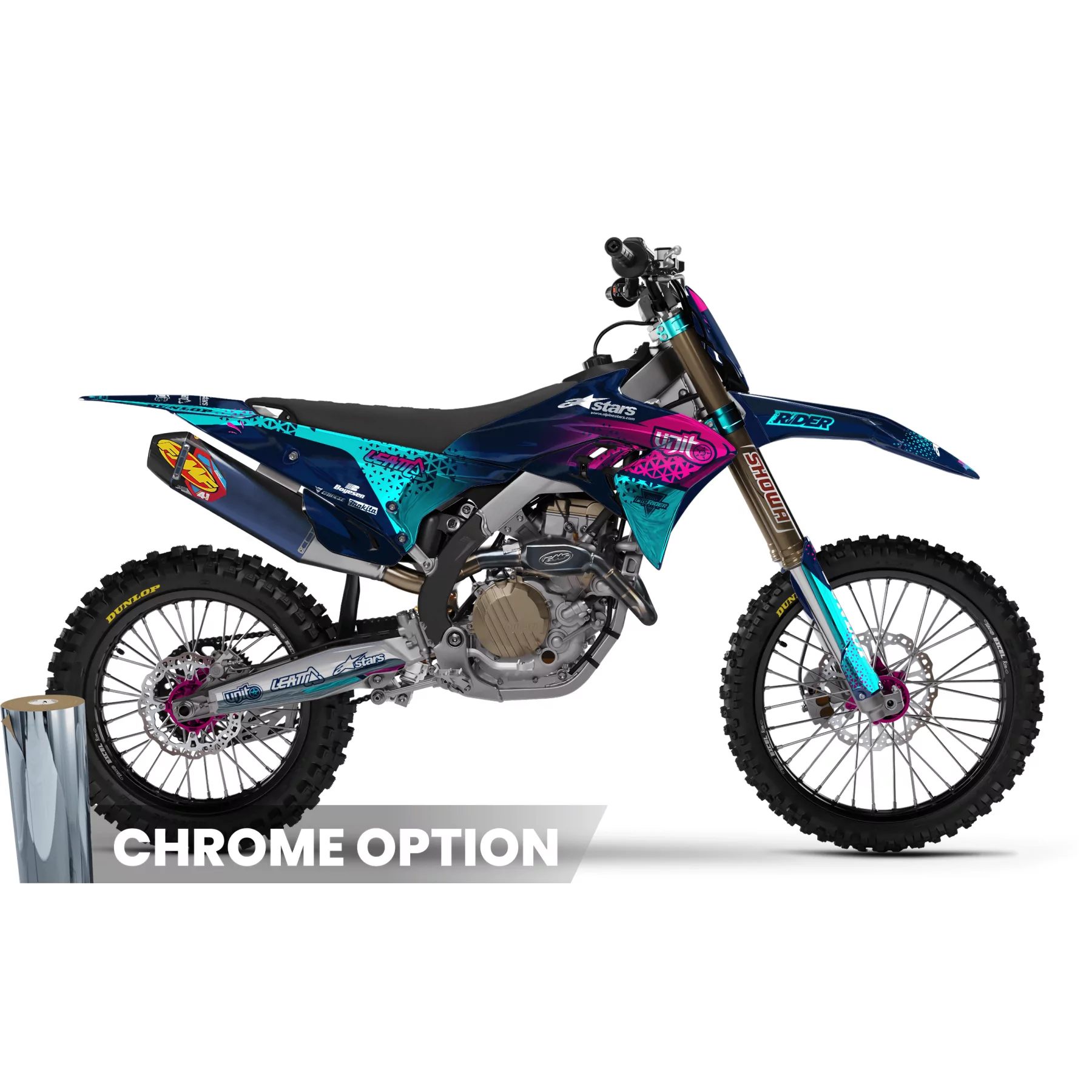 Stickerset moto STICKERSET MOTOCROSS DUCATI | Unit navy