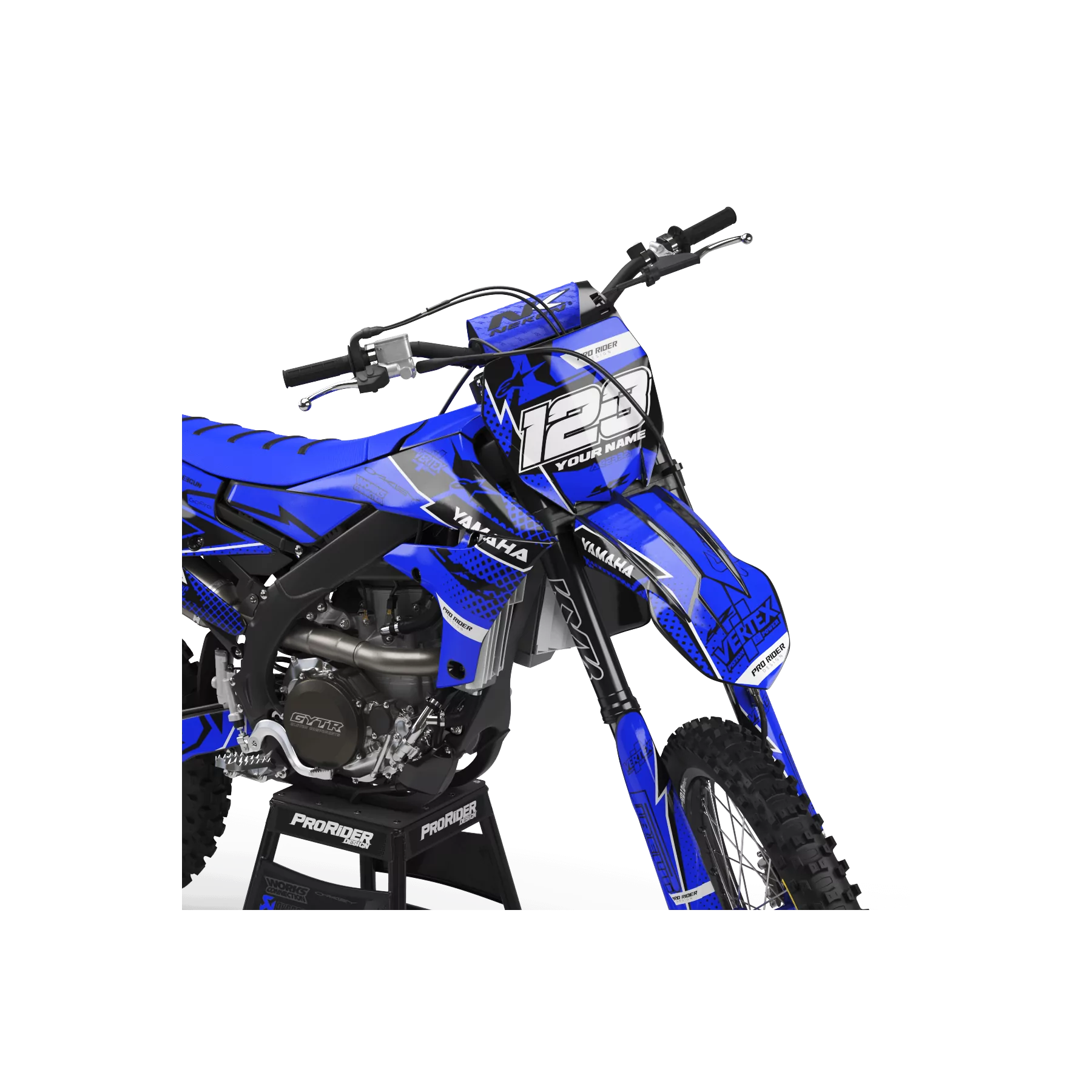Kit adhesivos moto KIT ADHESIVOS Motocross YAMAHA VERTEX BLEU