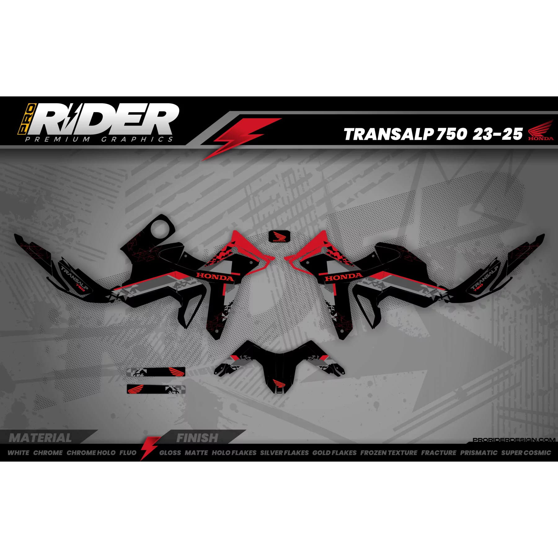 Motorstickerset STICKERSET HONDA 750 TRANSALP | Hanak