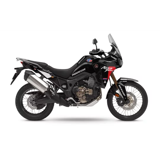Kit adhesivos moto Kit adhesivos HONDA AFRICA TWIN | Team PROGRESSIVE BLACK