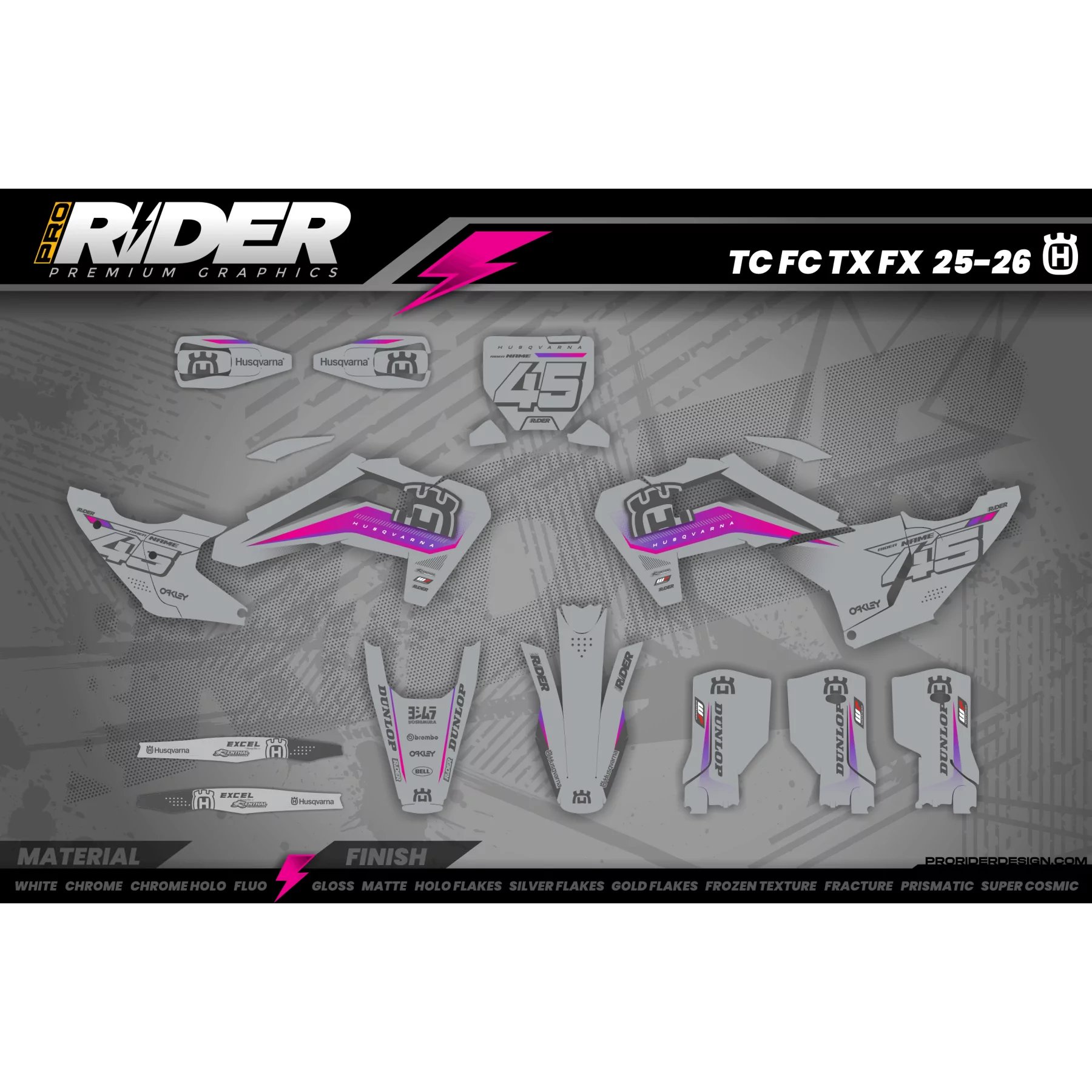 Kit adesivos moto Kit adesivos MOTOCROSS HUSQVARNA | Volan