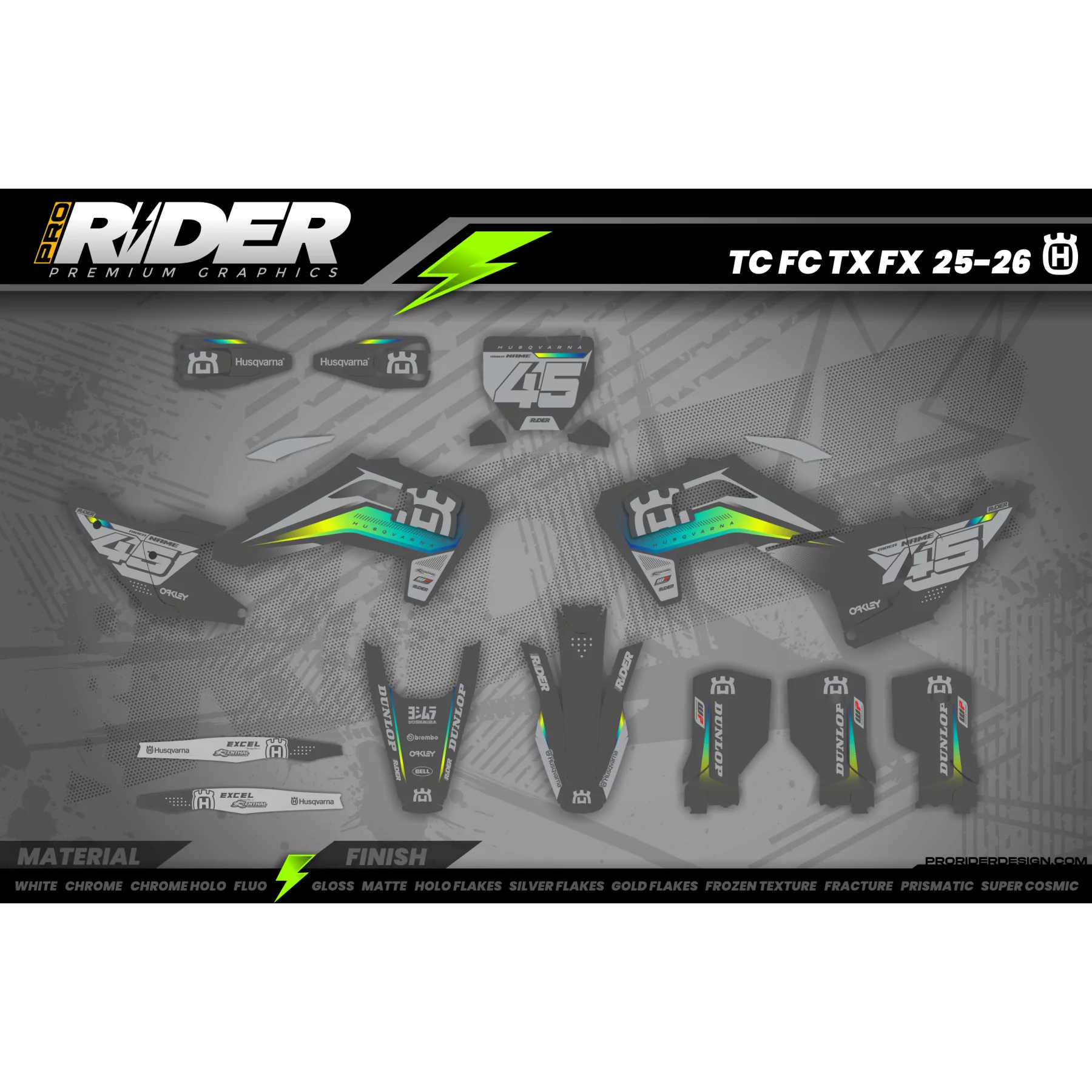 Stickerset motor STICKERSET MOTOCROSS HUSQVARNA | Vakas
