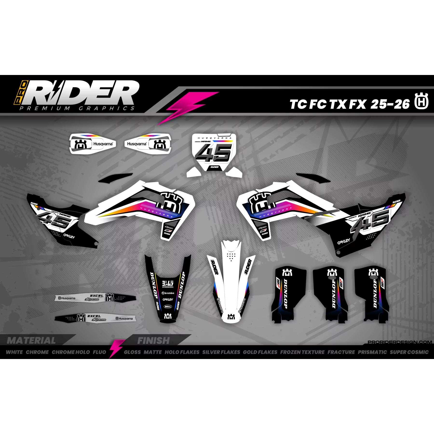 Kit adhesivos moto KIT ADHESIVOS MOTOCROSS HUSQVARNA | Huskan