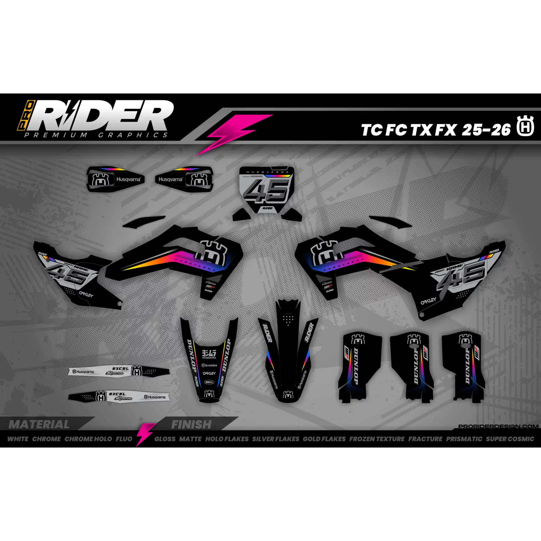 Stickerset moto STICKERSET MOTOCROSS HUSQVARNA | Haskana