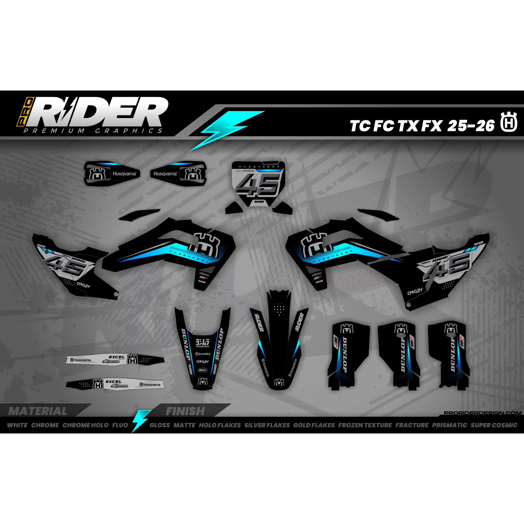 Stickerset moto STICKERSET MOTOCROSS HUSQVARNA | Haslor