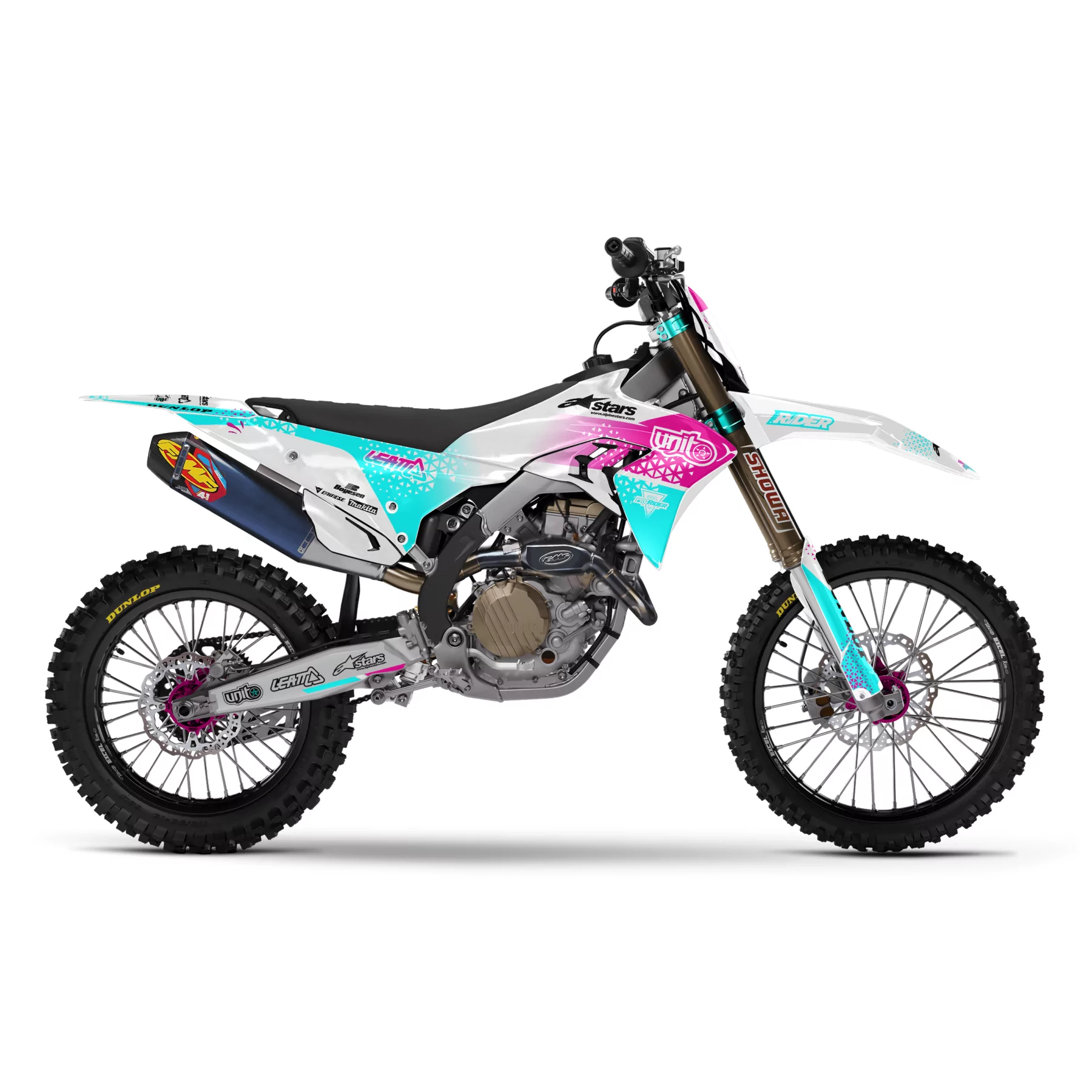 Kit adesivos moto KIT ADESIVOS MOTOCROSS DUCATI | Unit white