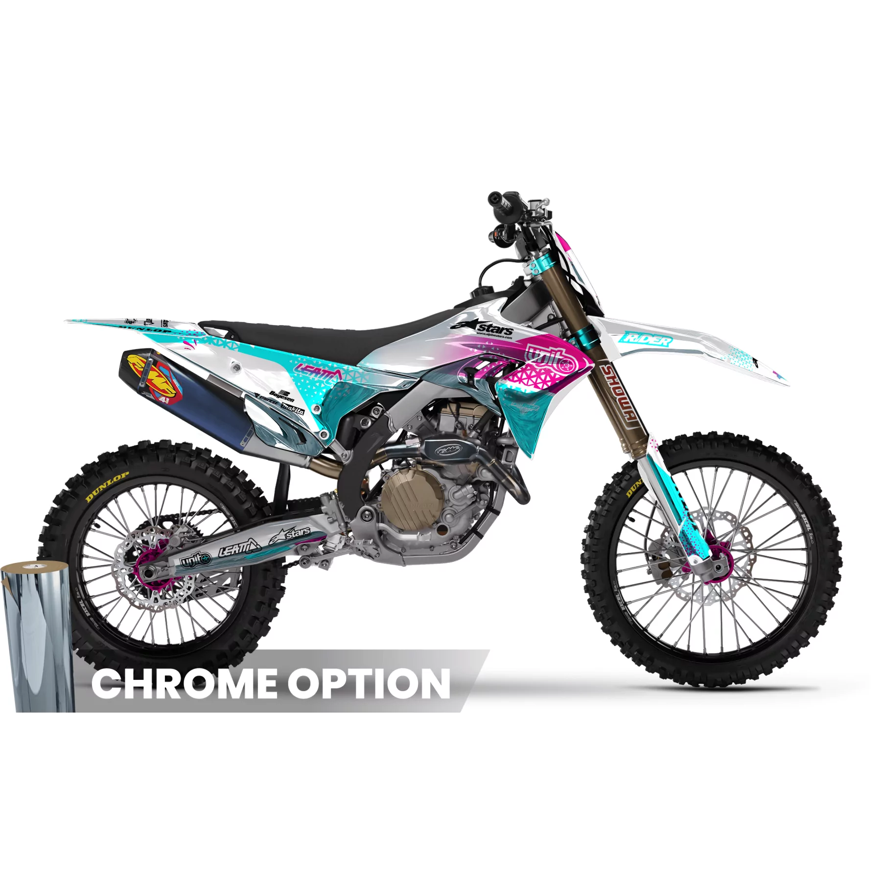 Stickerset moto STICKERSET MOTOCROSS DUCATI | Unit white