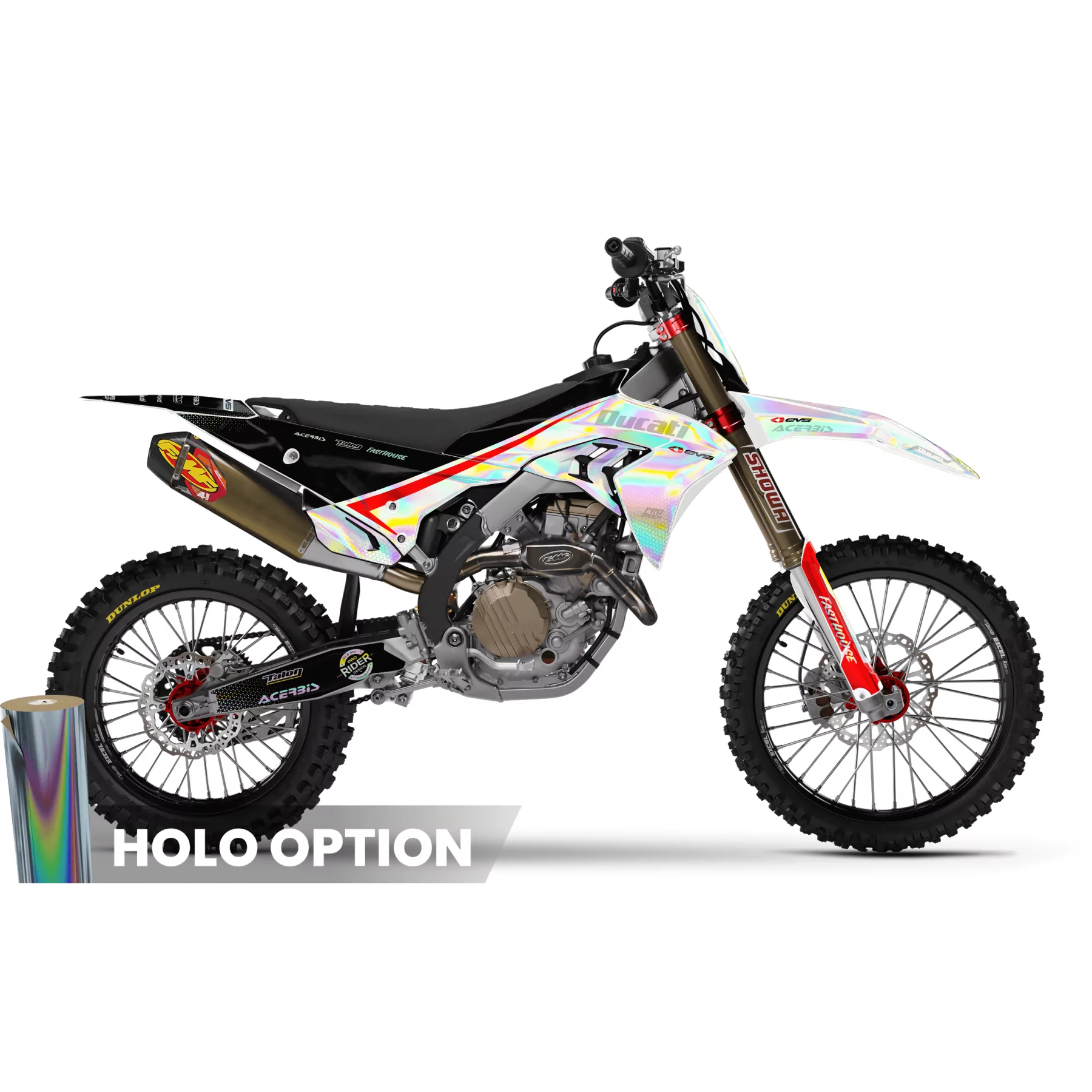 Stickerset moto STICKERSET MOTOCROSS DUCATI | Ice evs