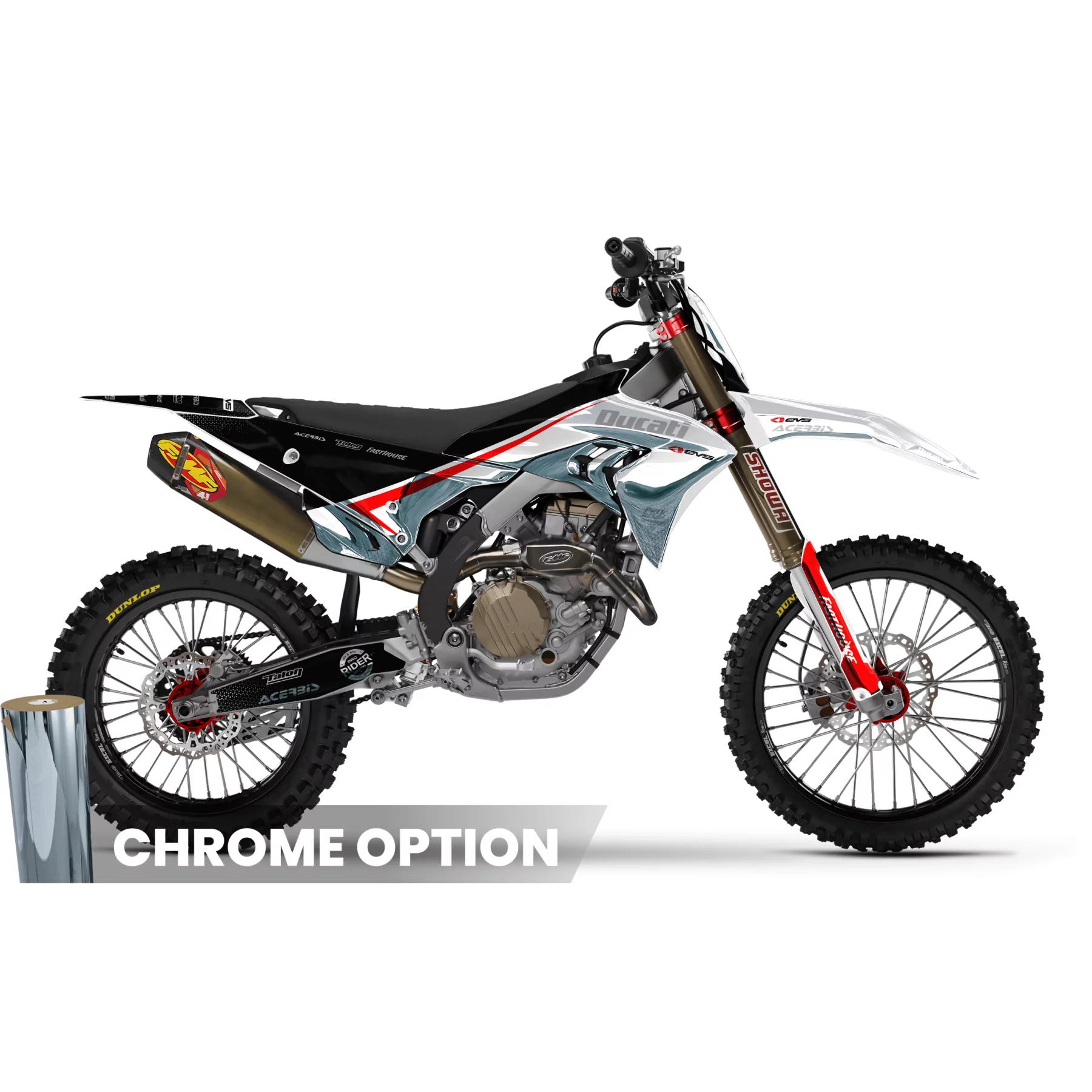 Kit adesivos moto KIT ADESIVOS MOTOCROSS DUCATI | Ice evs