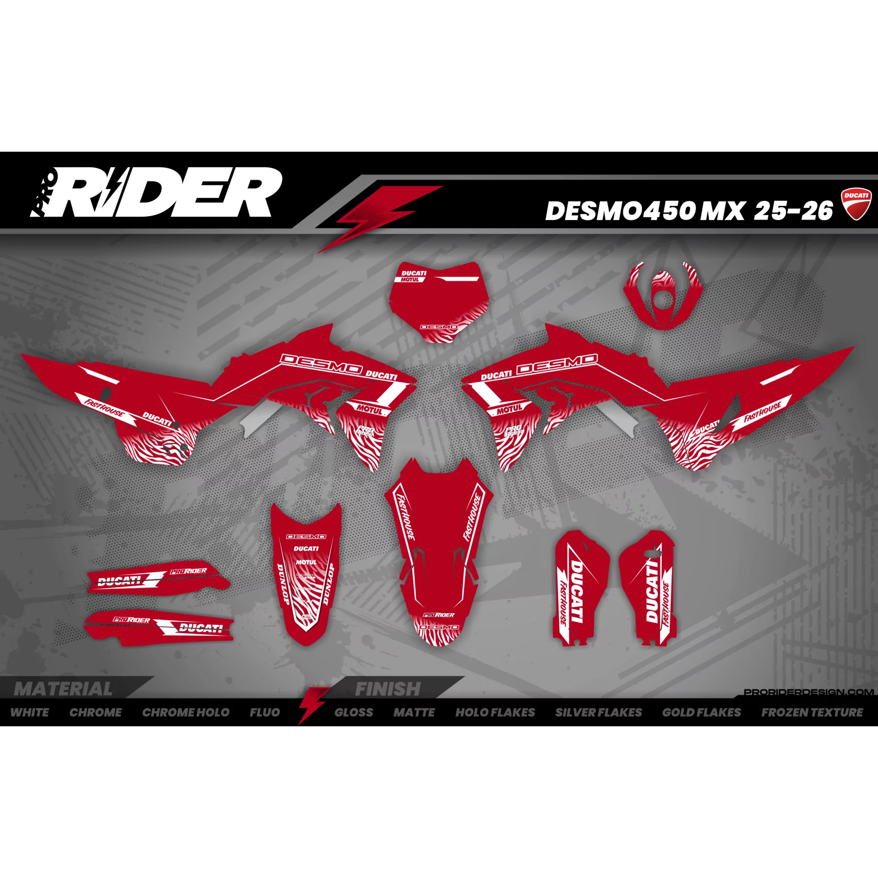 Stickerset moto STICKERSET MOTOCROSS DUCATI | Maggiora