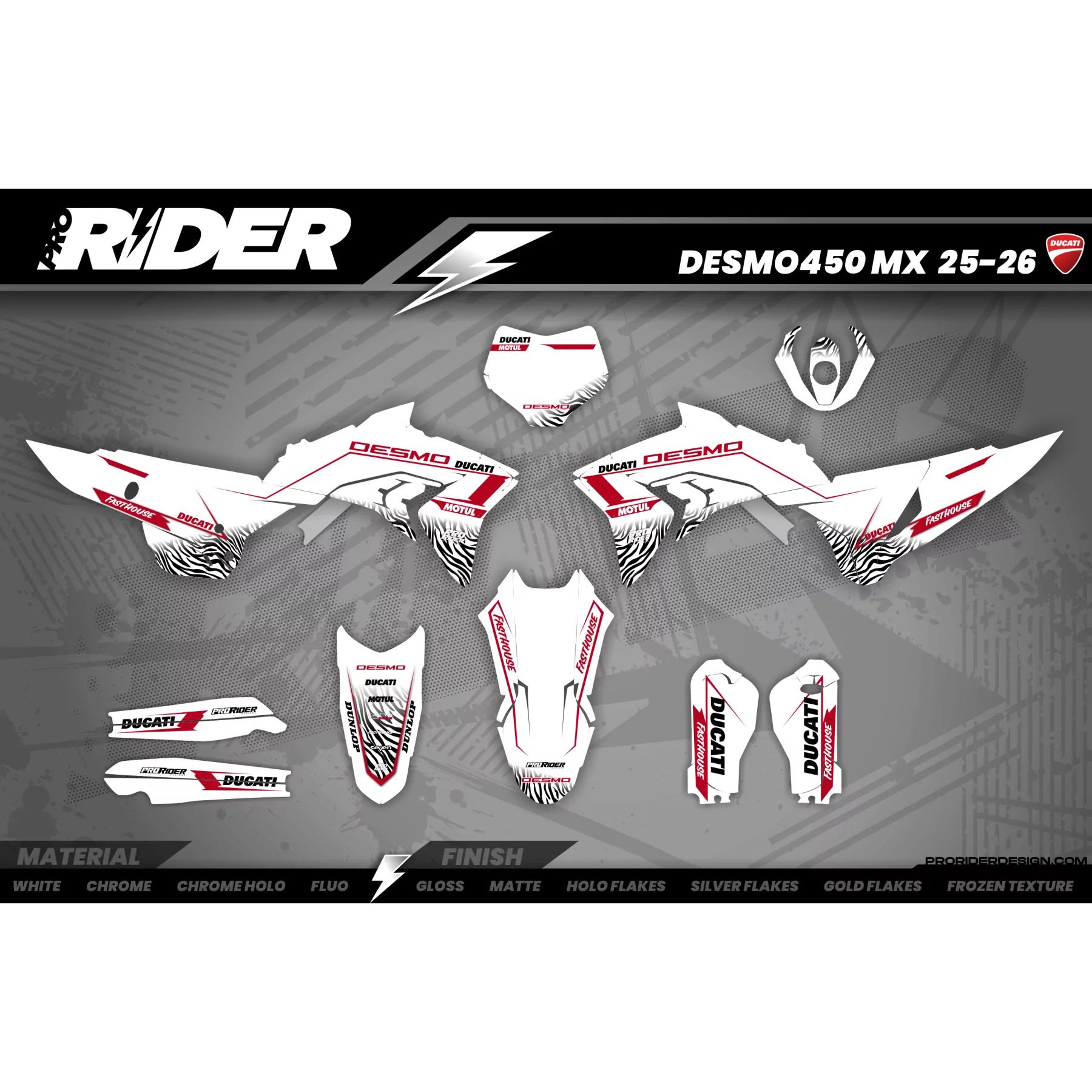 Stickerset moto STICKERSET MOTOCROSS DUCATI | Imola