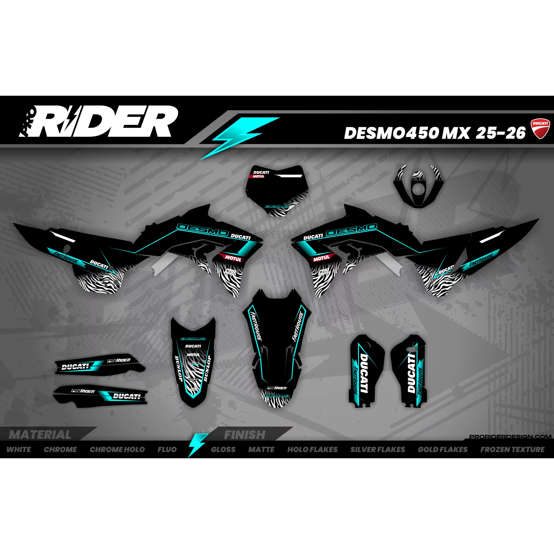 Stickerset moto STICKERSET MOTOCROSS DUCATI | Mantova