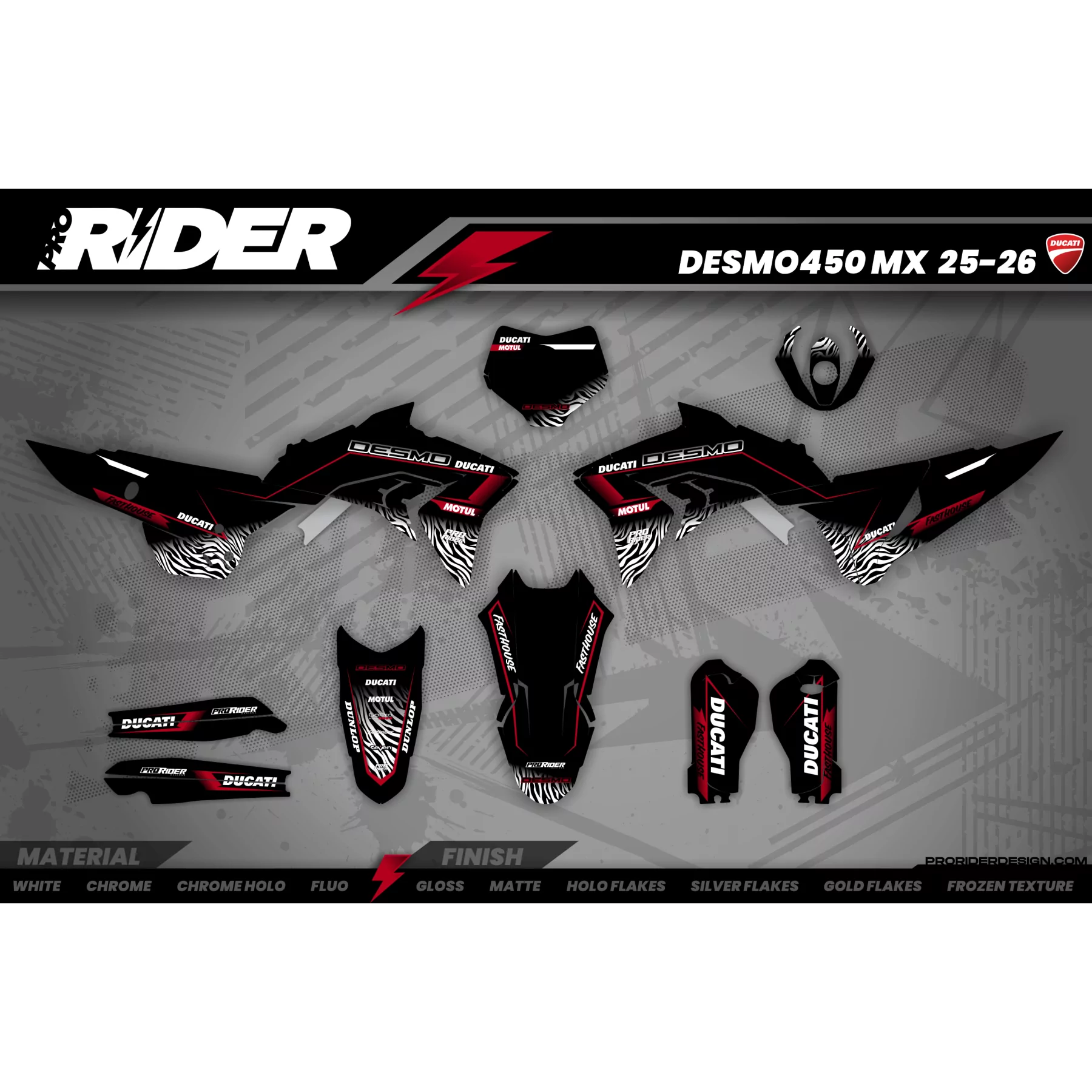 Kit adesivos moto KIT ADESIVOS MOTOCROSS DUCATI | Arco di trento