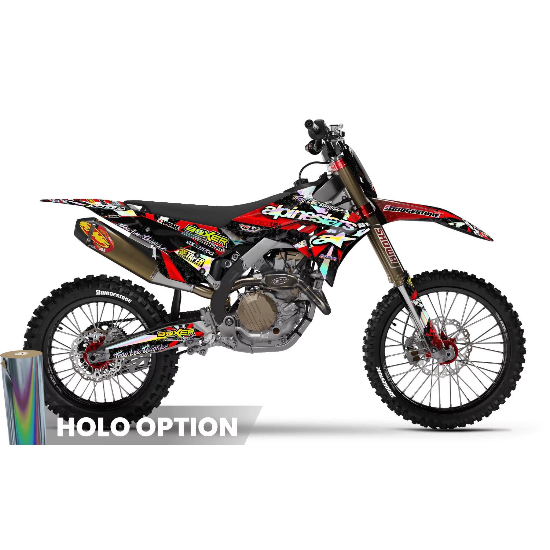 Kit adesivos moto Kit adesivos MOTOCROSS DUCATI | Alpinestars vermelho