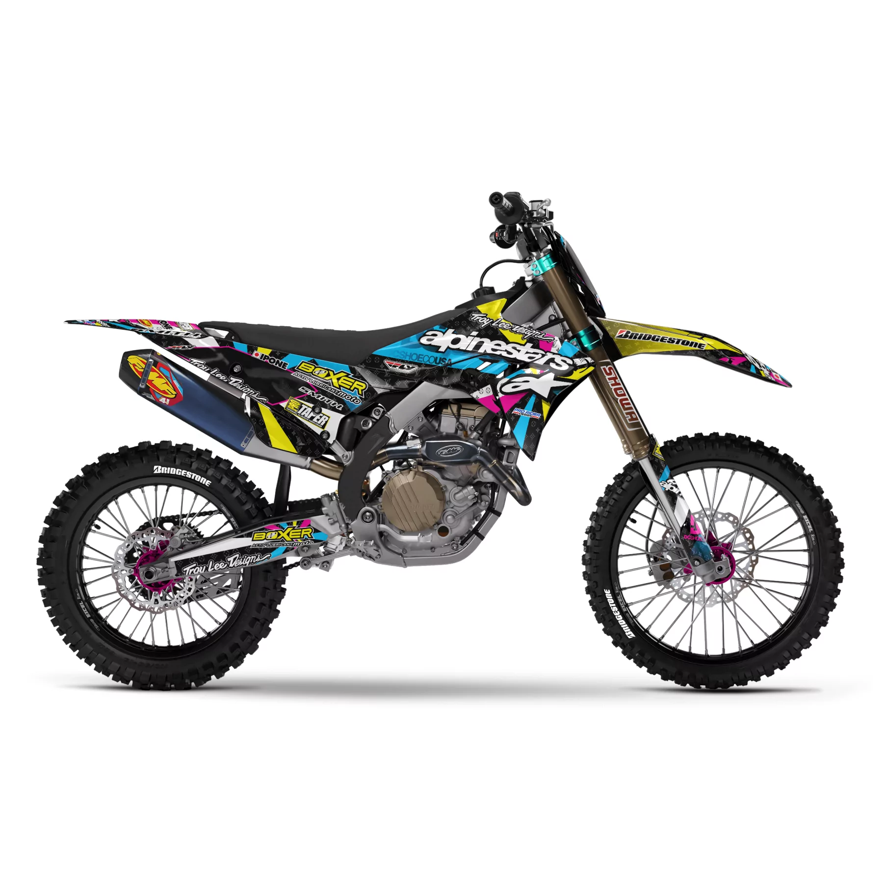 Stickerset moto STICKERSET MOTOCROSS DUCATI | Alpinestars multi