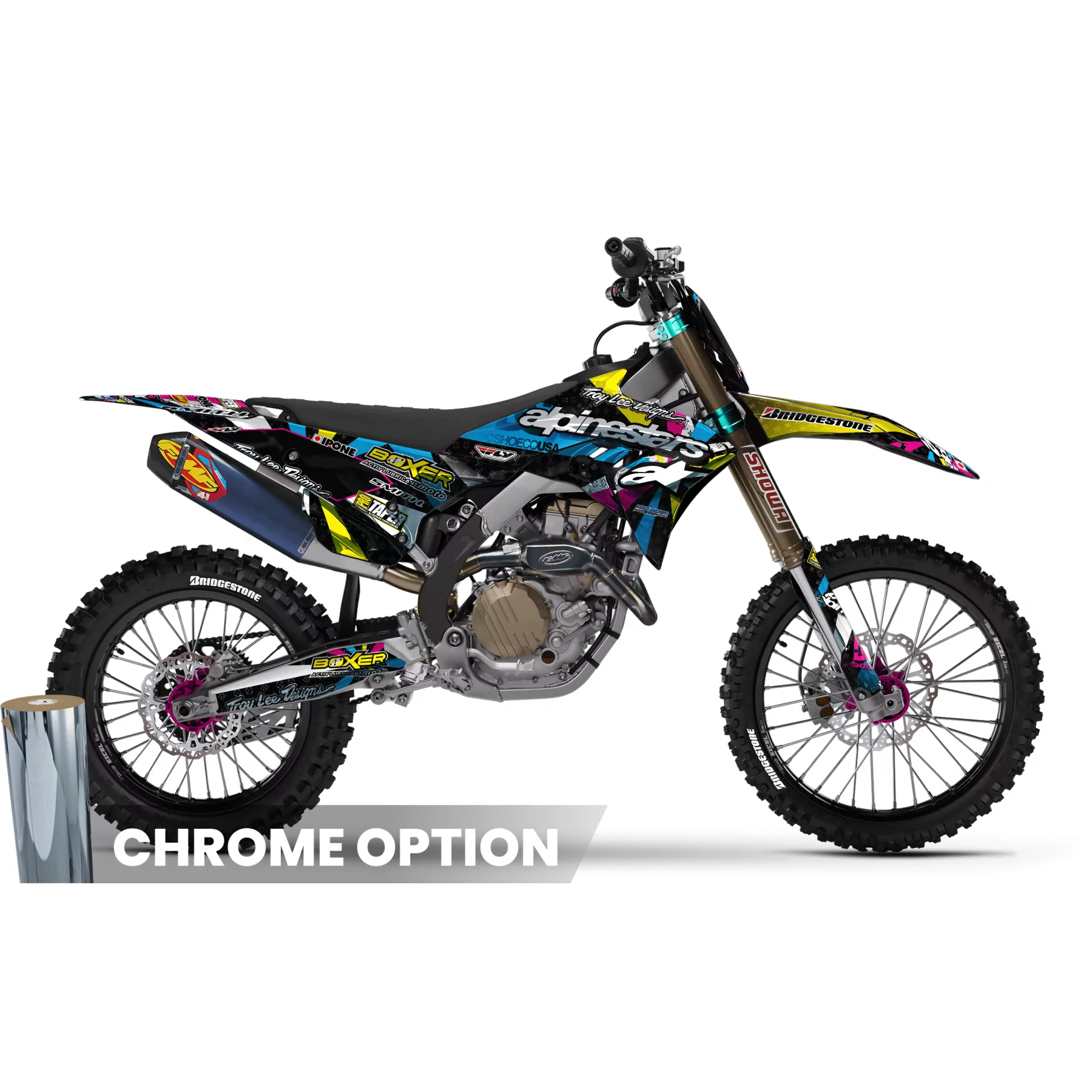 Stickerset moto STICKERSET MOTOCROSS DUCATI | Alpinestars multi