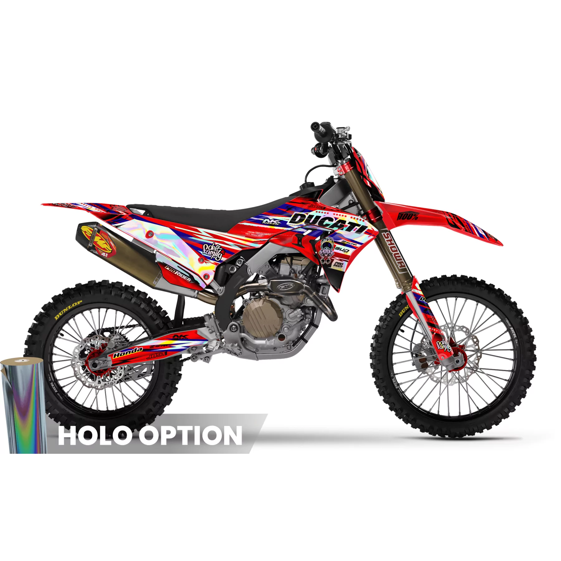 Stickerset moto STICKERSET MOTOCROSS DUCATI | Agueda