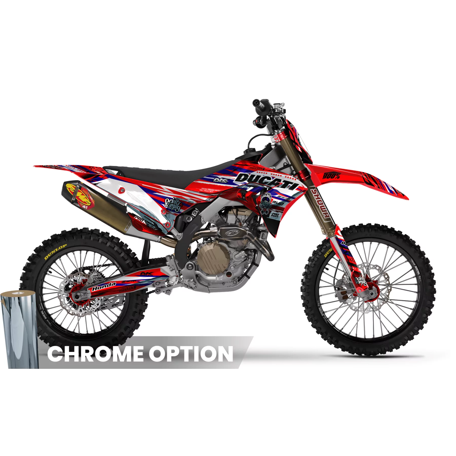 Stickerset moto STICKERSET MOTOCROSS DUCATI | Agueda