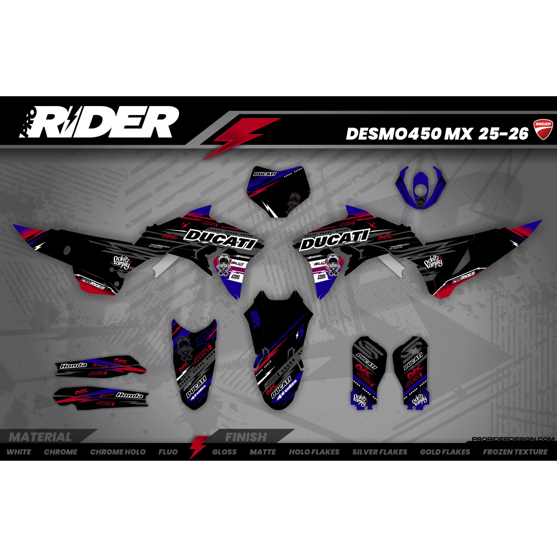 Kit adesivos moto Kit adesivos MOTOCROSS DUCATI | Talavera de la reina