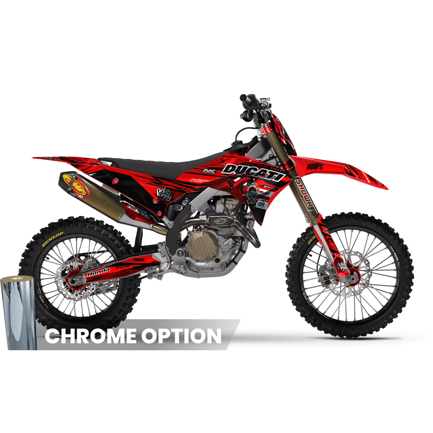 Stickerset motor STICKERSET MOTOCROSS DUCATI | Bellpuig