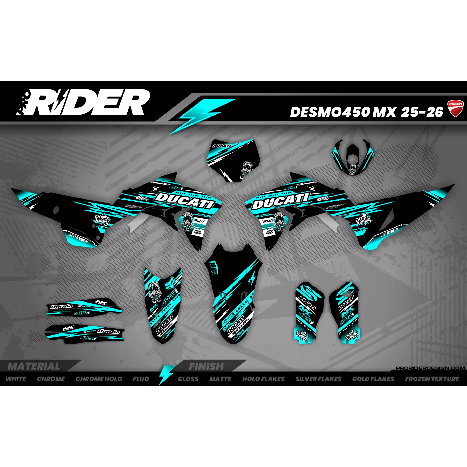 Stickerset motor STICKERSET MOTOCROSS DUCATI | Sevlievo