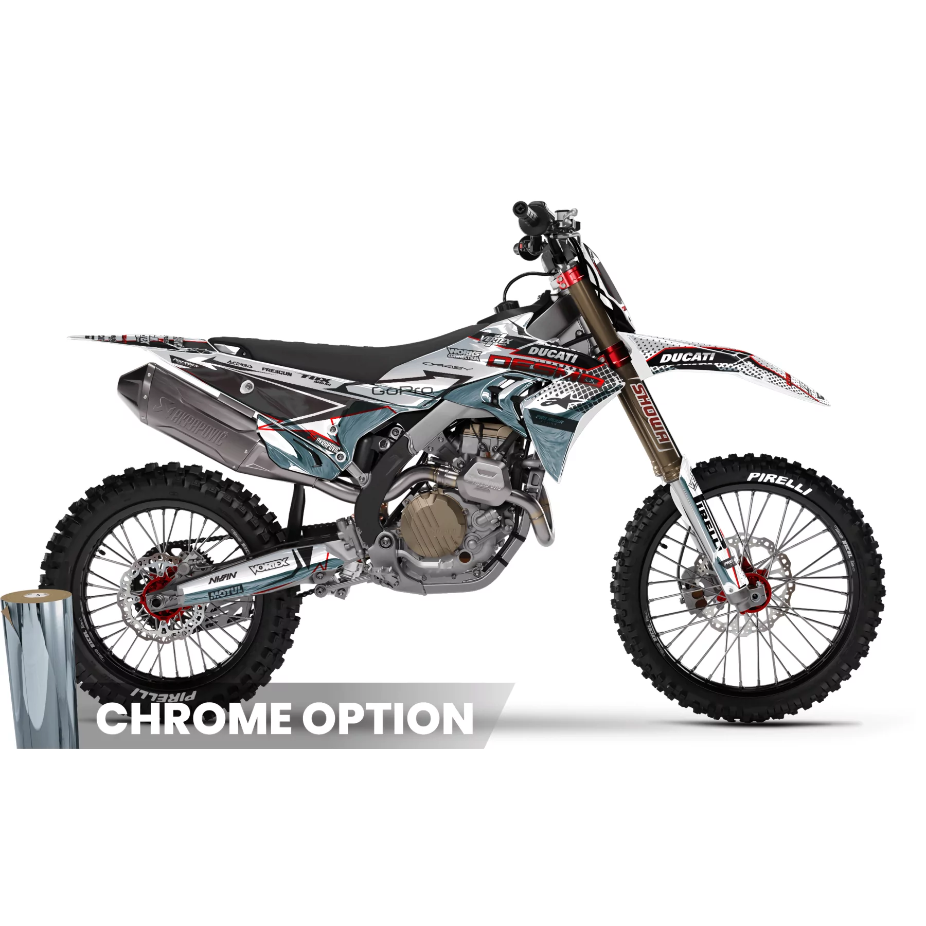 Stickerset motor STICKERSET MOTOCROSS DUCATI | Kegums