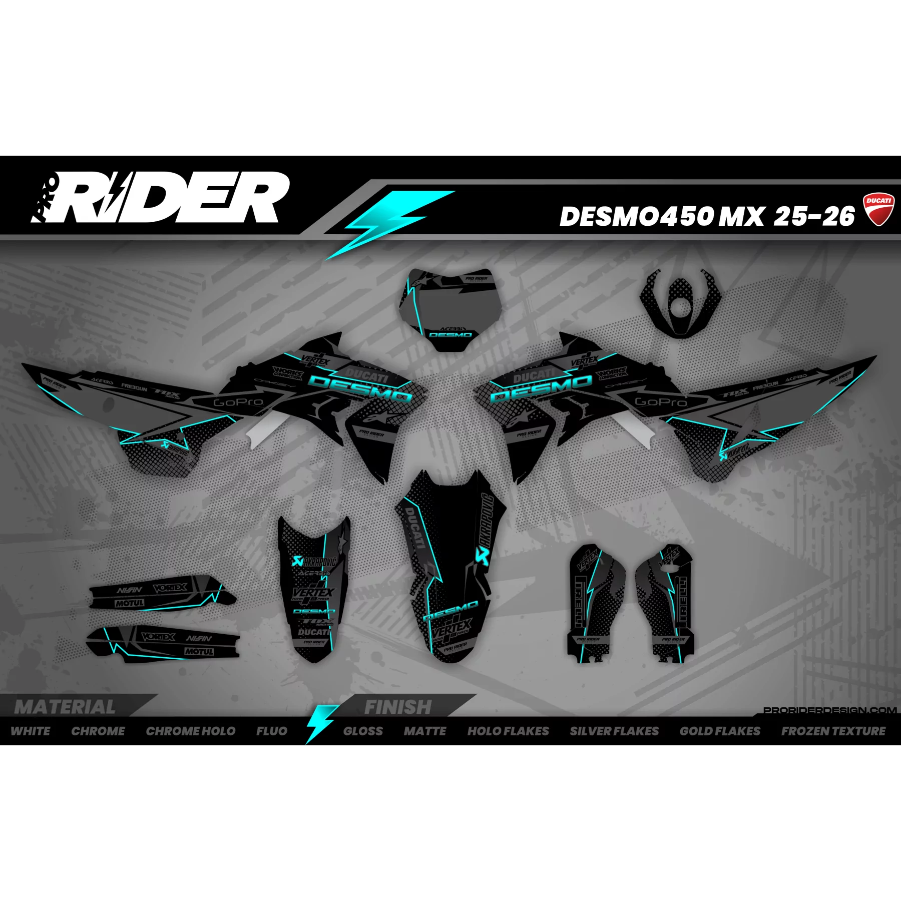 Kit adesivos moto Kit adesivos MOTOCROSS DUCATI | Hyvinkää