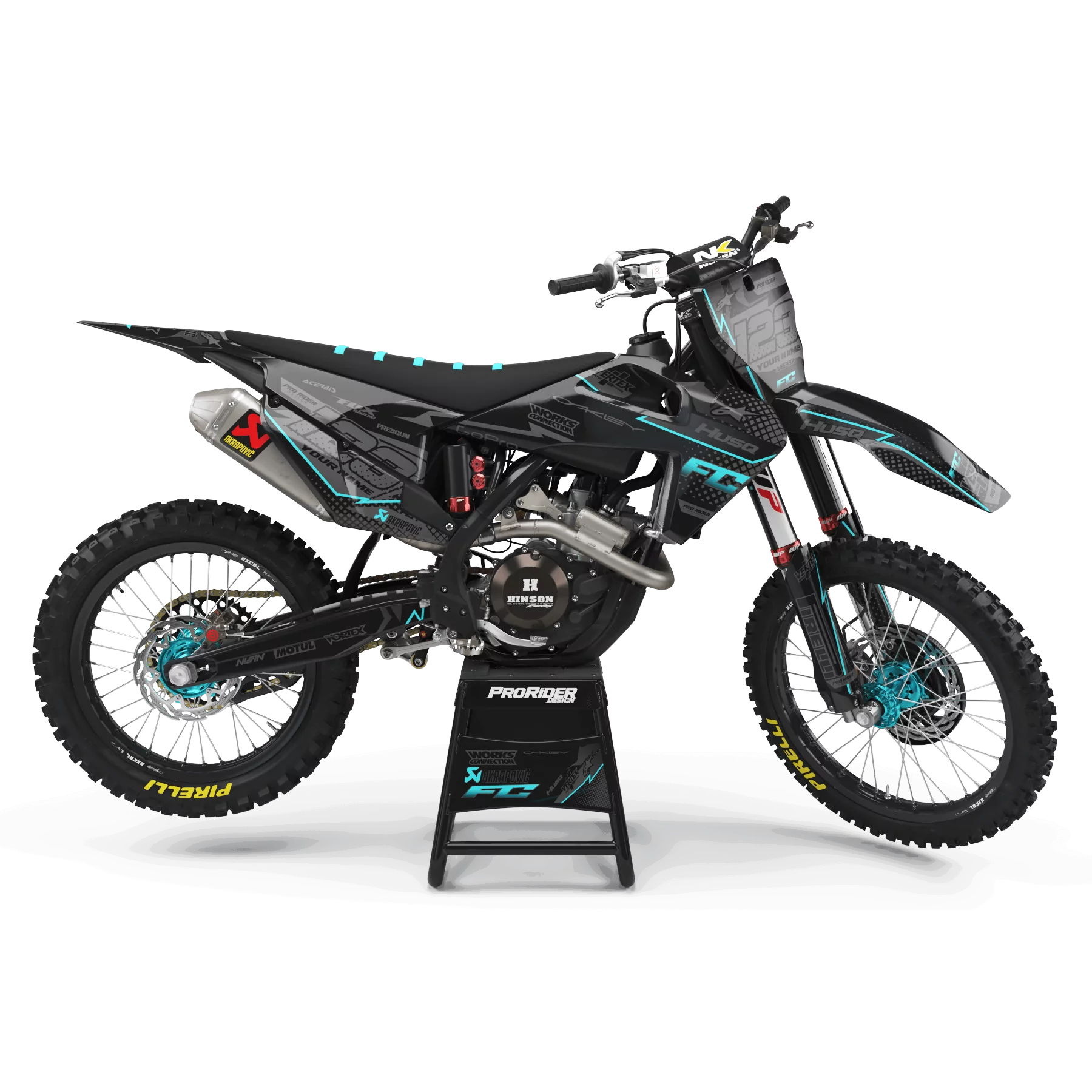 GRAFICHE moto Grafiche Motocross HUSQVARNA VERTEX TEAL