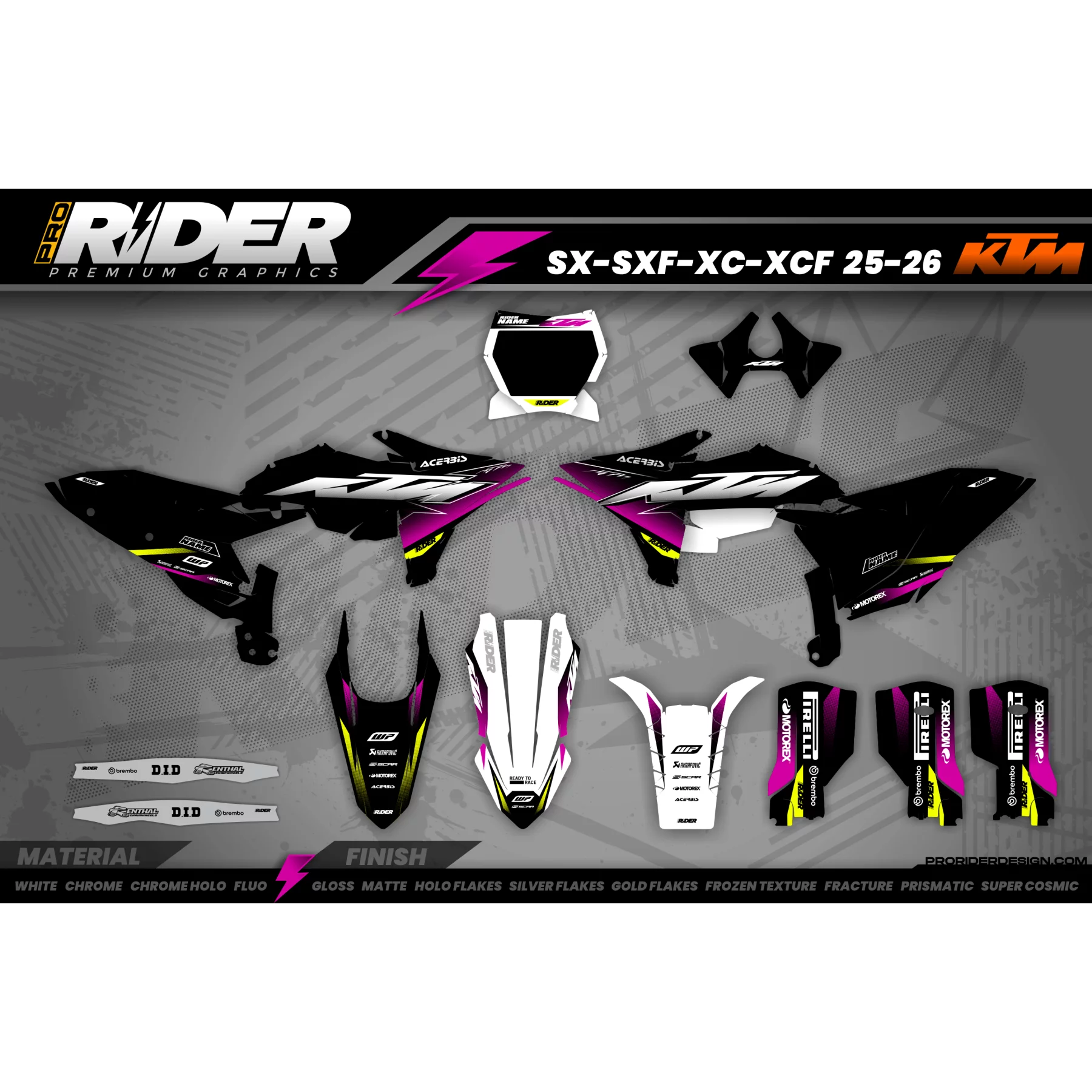 Stickerset moto STICKERSET MOTOCROSS KTM | Lierop