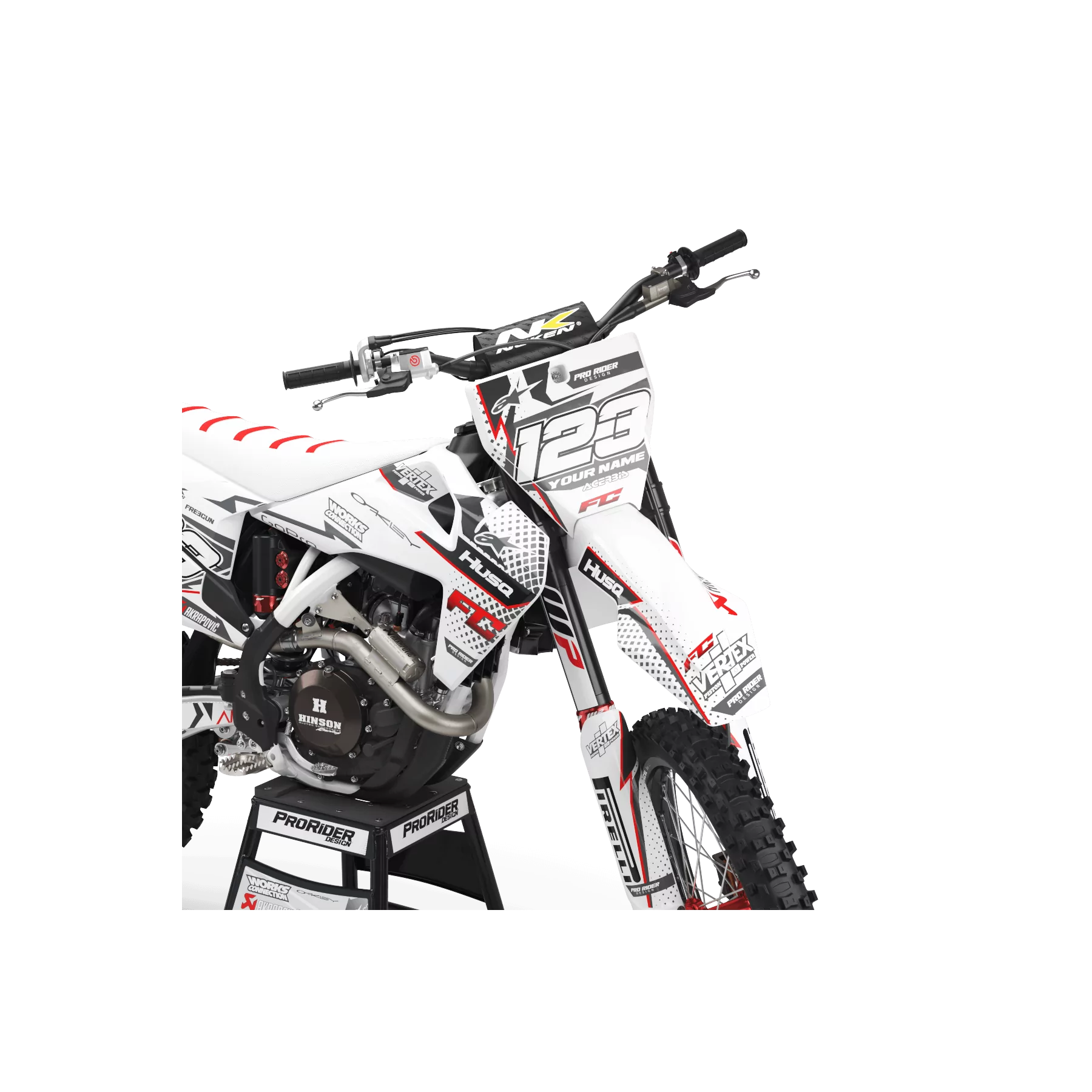 Kit adhesivos moto KIT ADHESIVOS Motocross HUSQVARNA VERTEX WHITE