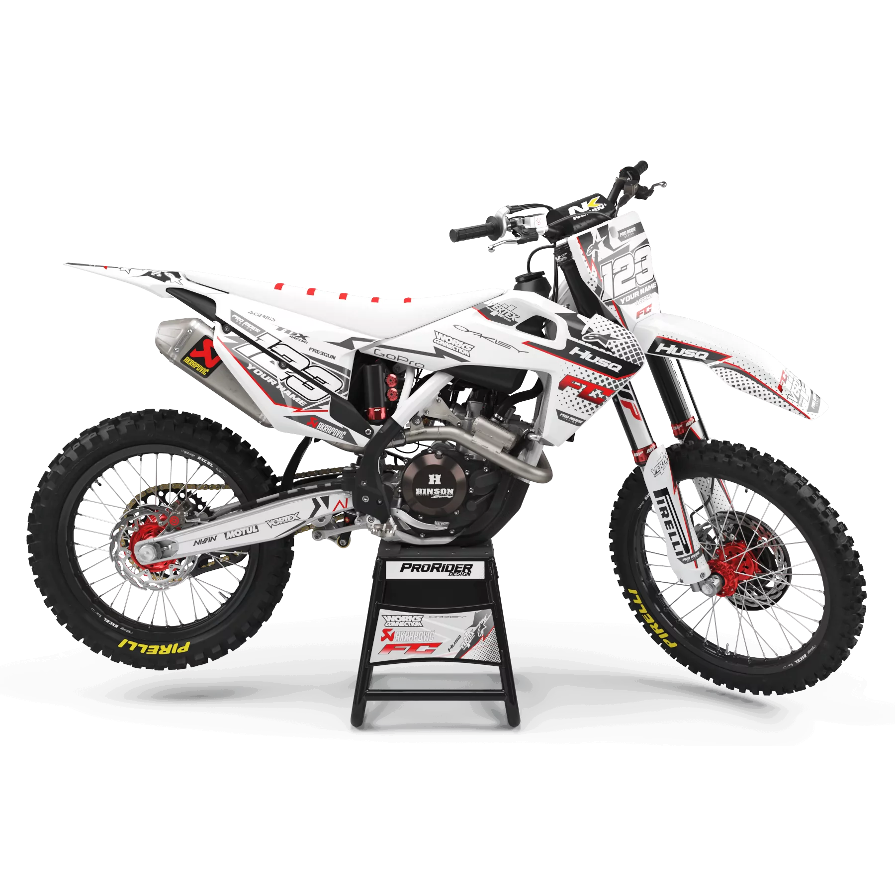 STICKERSET motor Stickerset Motocross HUSQVARNA VERTEX WHITE