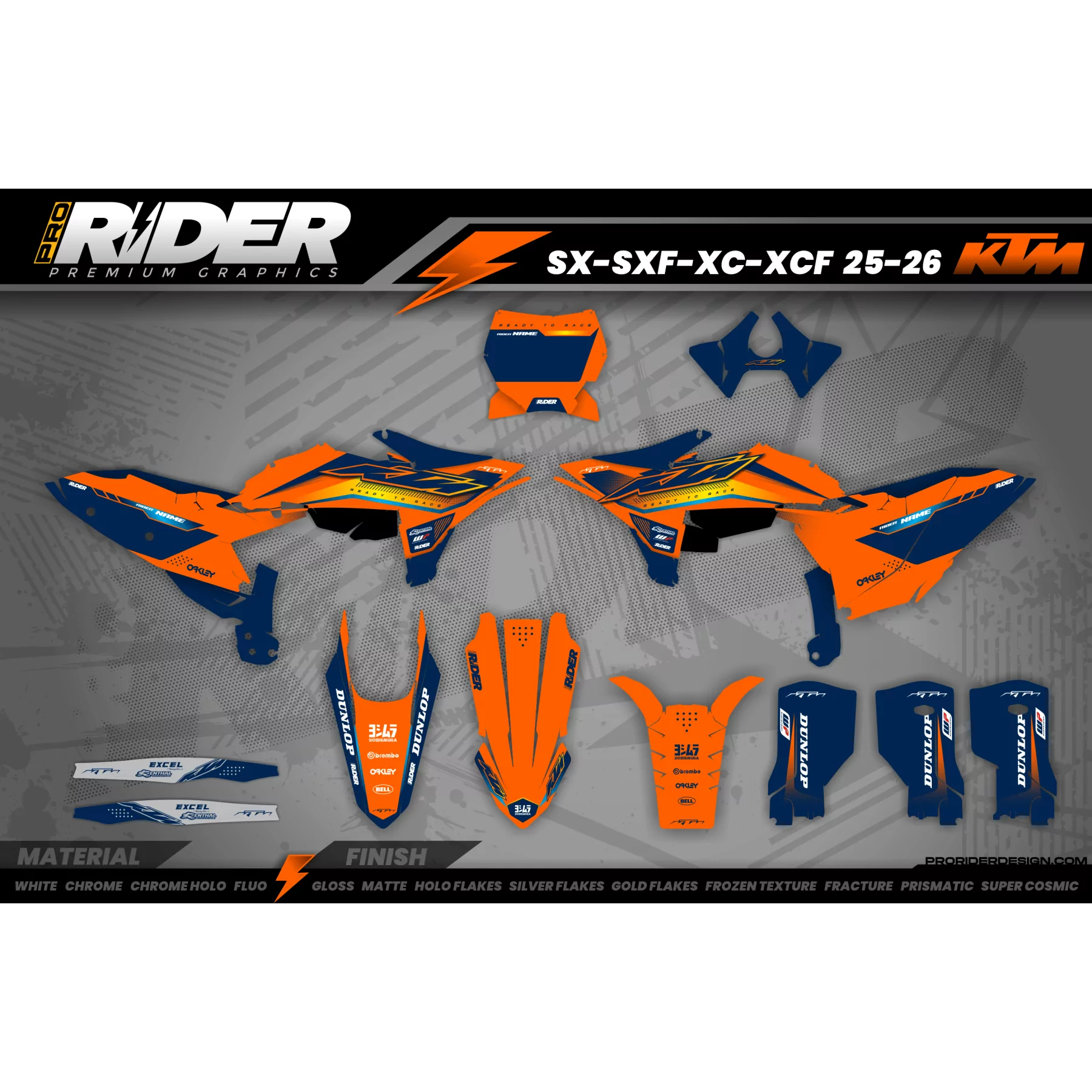 Stickerset moto STICKERSET MOTOCROSS KTM | Roggenburg