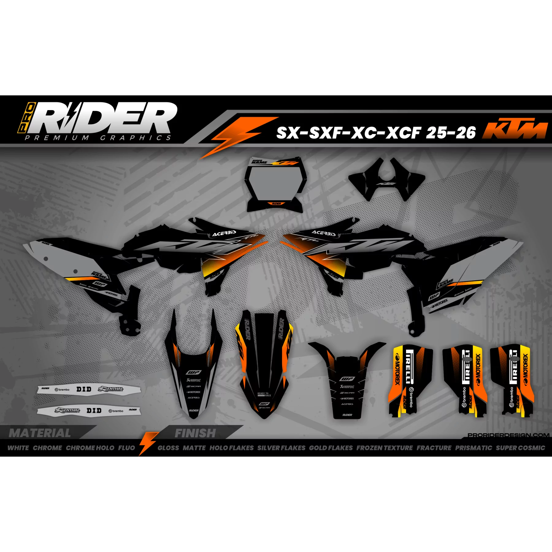 Kit adesivos moto Kit adesivos MOTOCROSS KTM | Payerne