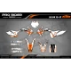 Motorstickerset STICKERSET Motocross voor KTM PERSO TRASH ORANGE