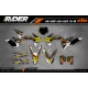 Kit déco moto KIT DECO MOTOCROSS PERSO ROCKSTAR Édition Limitée orange (ref:prda19c)
