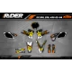 Kit déco moto KIT DECO MOTOCROSS PERSO ROCKSTAR Édition Limitée orange (ref:prda19c)