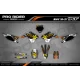 Kit déco moto KIT DECO MOTOCROSS PERSO ROCKSTAR Édition Limitée orange (ref:prda19c)