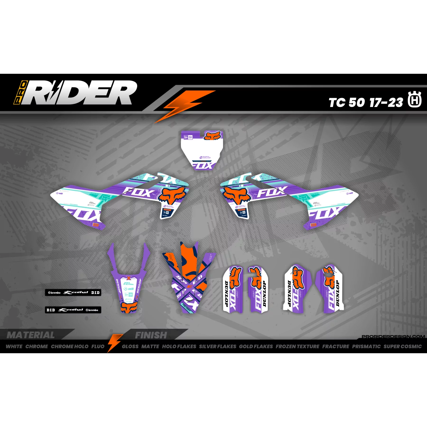 Kit déco moto KIT DECO Motocross PERSO FOX ALTITUDE