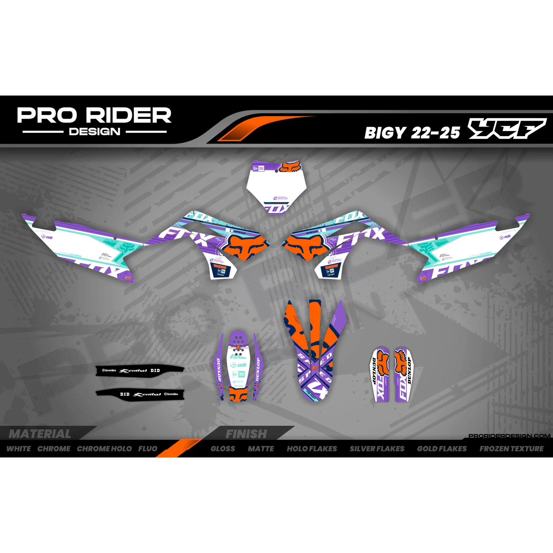 Motorstickerset STICKERSET Motocross PERSO FOX ALTITUDE