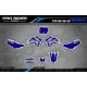 Motorrad Dekor KIT DEKOR Motocross YAMAHA CARTOON MANGA BRUSH WHITE/BLUE
