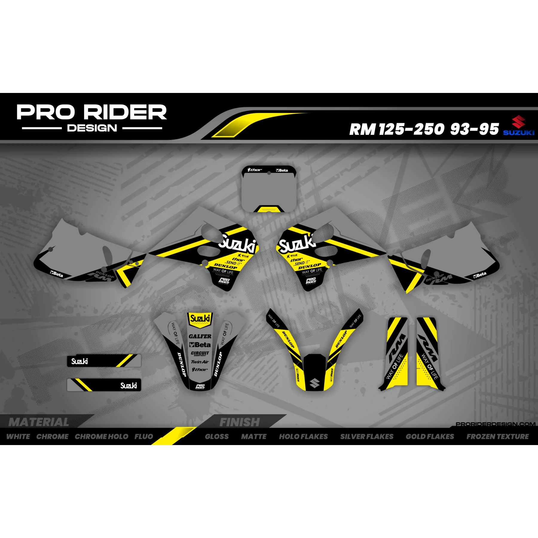 Kit adesivos moto KIT ADESIVOS Motocross SUZUKI WAY OF LIFE 3D