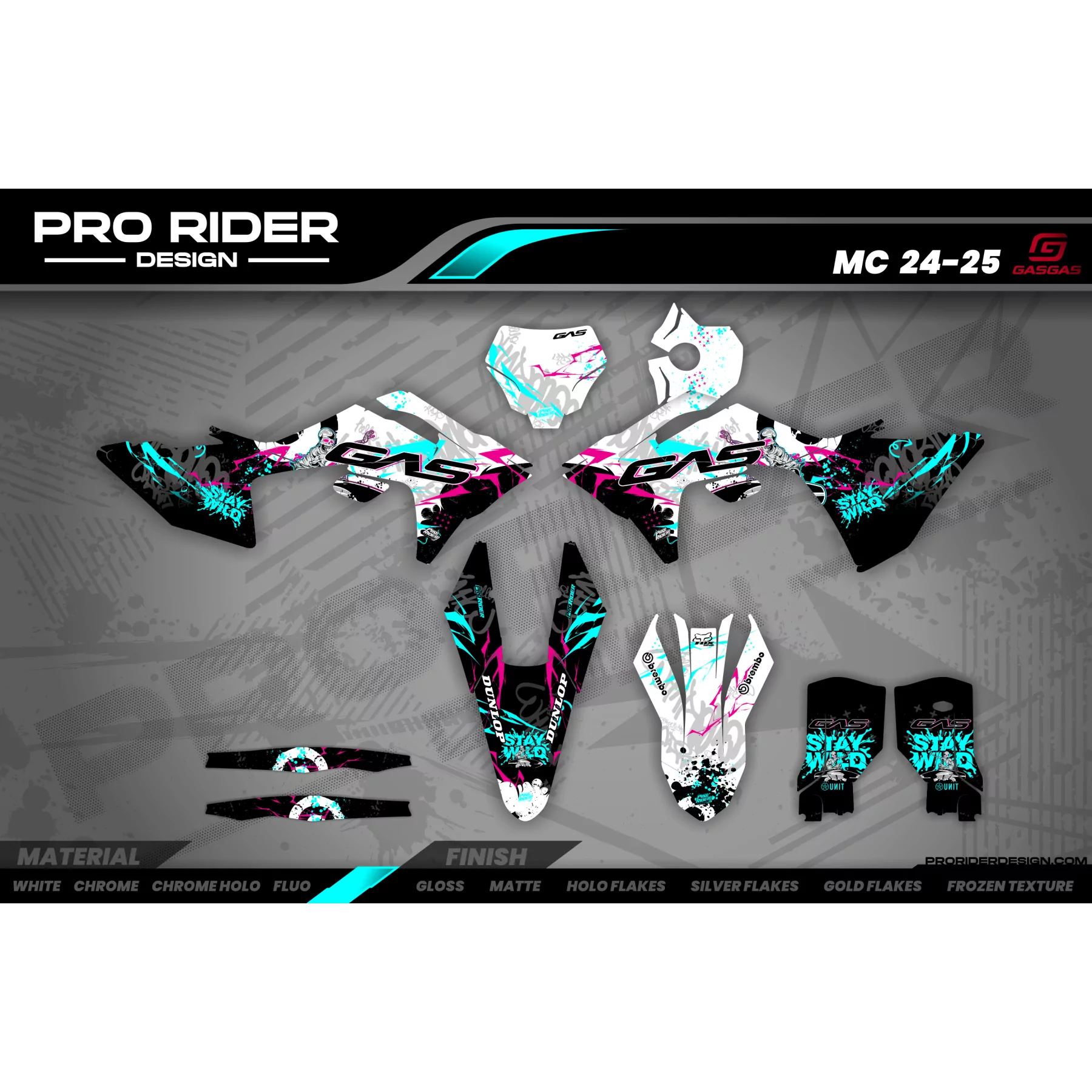 Dekor Motorrad Dekor GASGAS WILD SUMMER