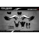 Motorcycle graphics GRAPHICS Motocross HONDA BUD RACING BLACK|WHITE (REF:PRDA36A5)