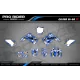 Kit adesivos moto KIT ADESIVOS MOTOCROSS FOX CAMO azul (ref:prda9e)