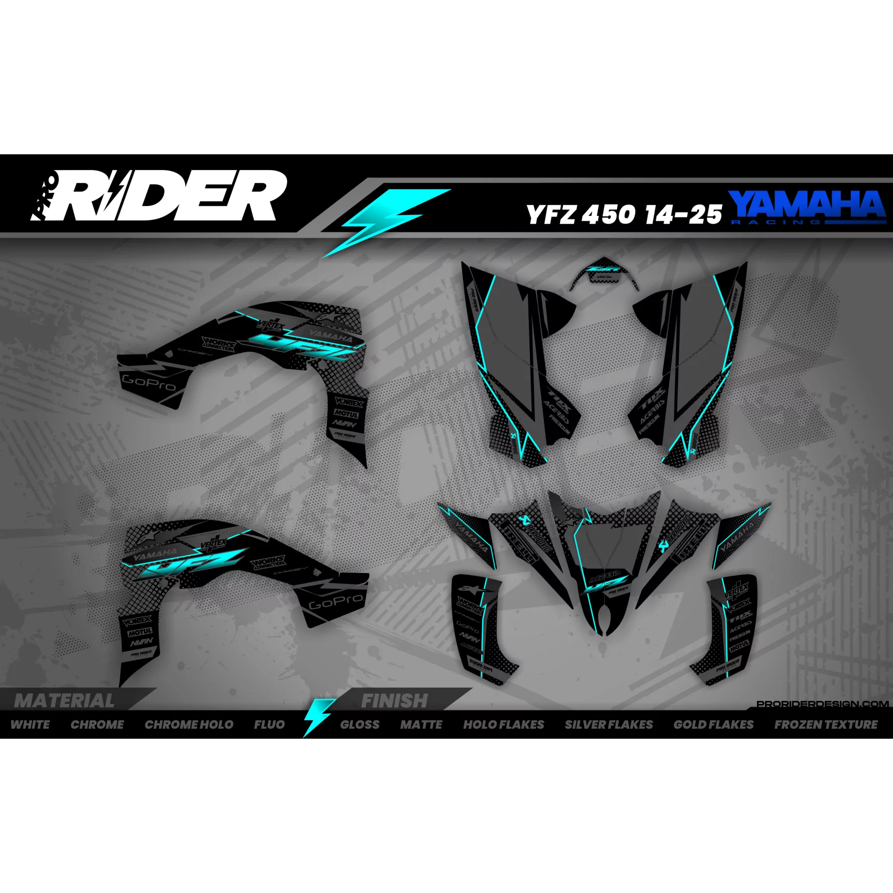 Kit adhesivos moto KIT ADHESIVOS Motocross YAMAHA VERTEX TEAL