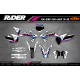 Motorrad Dekor DEKOR Motocross für KTM PERSO TRASH WHITE GRADIENT