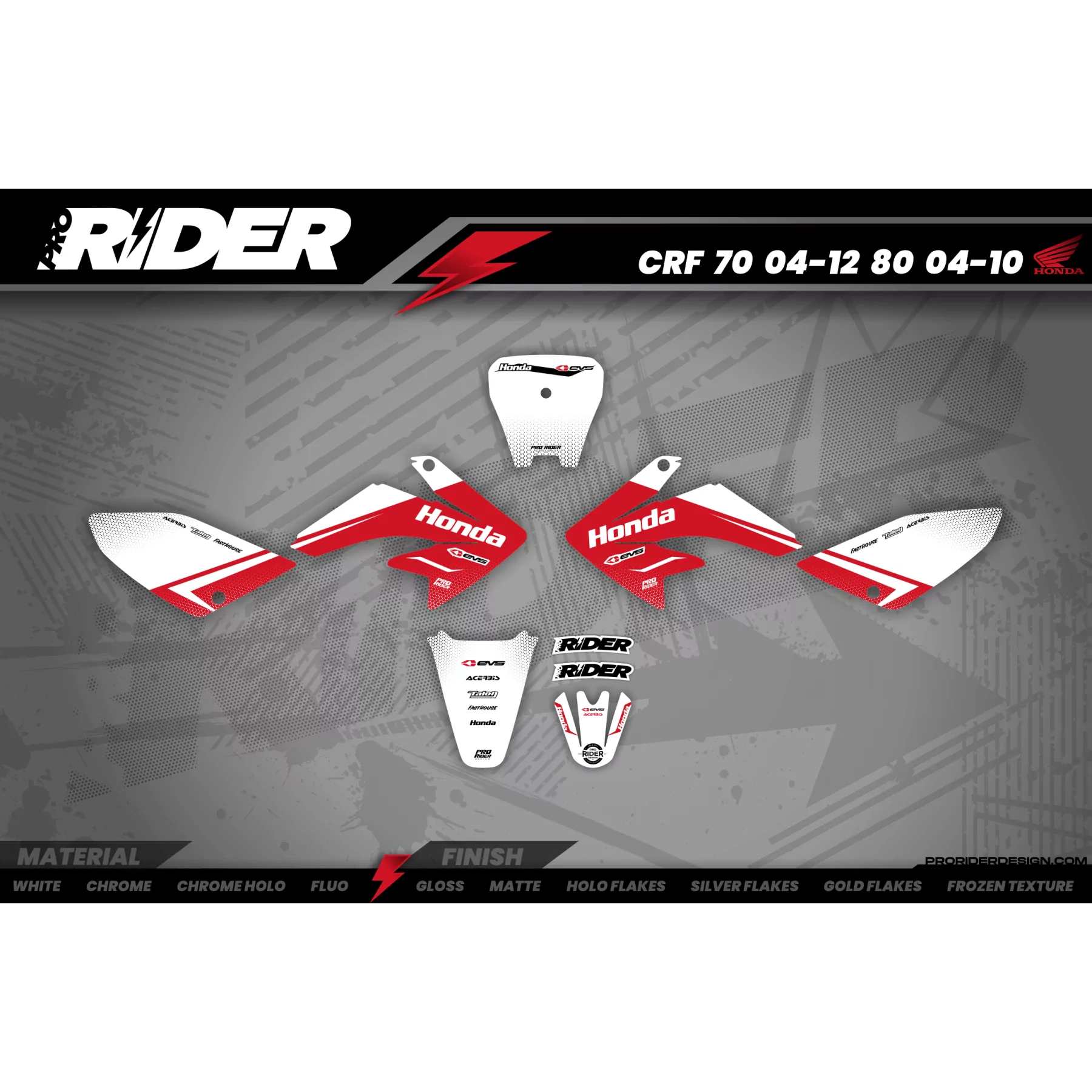 Kit adesivos moto KIT ADESIVOS MOTOCROSS HONDA | Honfax