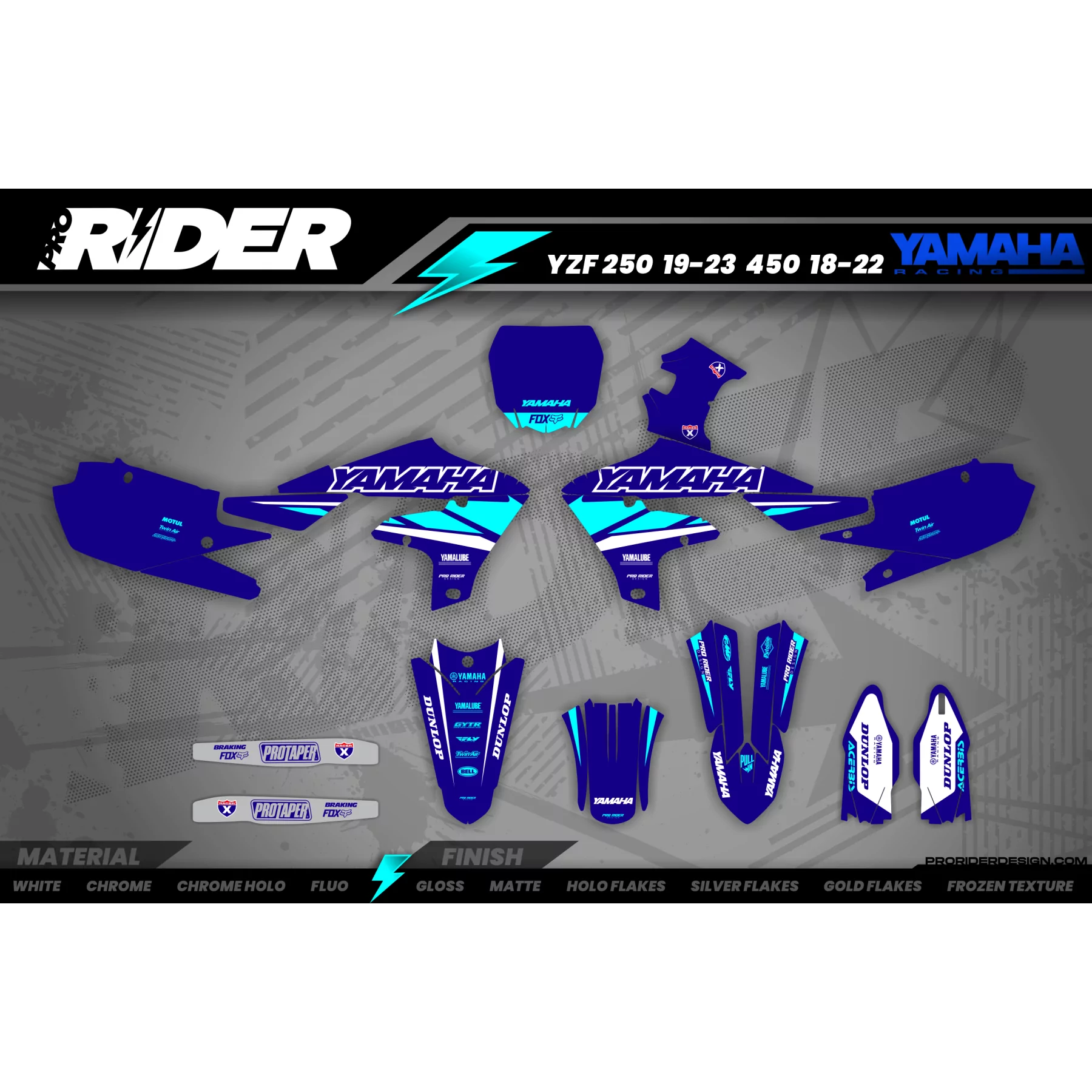 Kit adesivos moto Kit adesivos Motocross YAMAHA Speed Blocks - BLUE