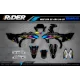 Stickerset motor Stickerset Motocross YAMAHA Speed Blocks - BLACK